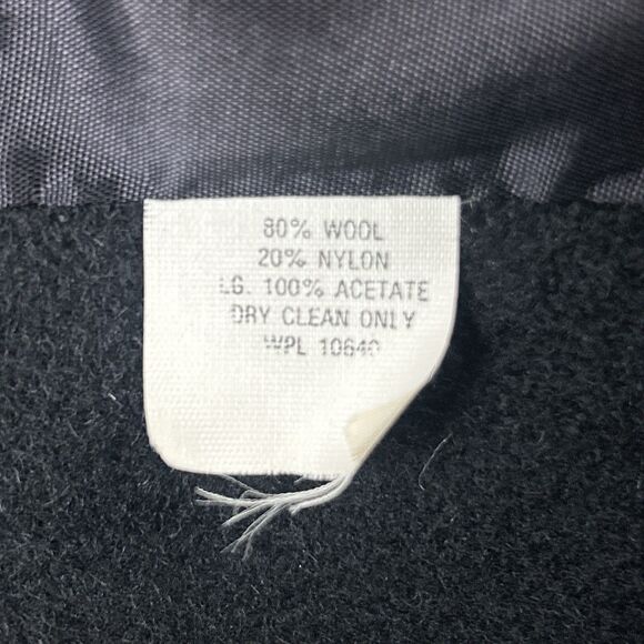 VTG Miss New Yorker Wool Blend Scarf Coat Womens Sz L Black USA Made 90s Winter - Picture 9 of 14